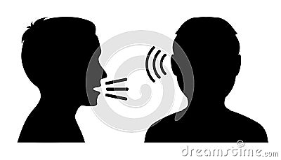 People talk: speak and listen - vector Vector Illustration